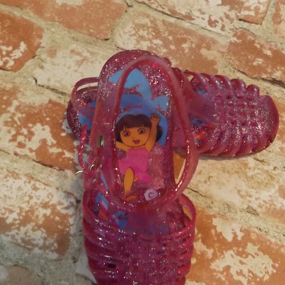 Pink Sparkle Dora Jelly Shoes - Picture 3 of 3